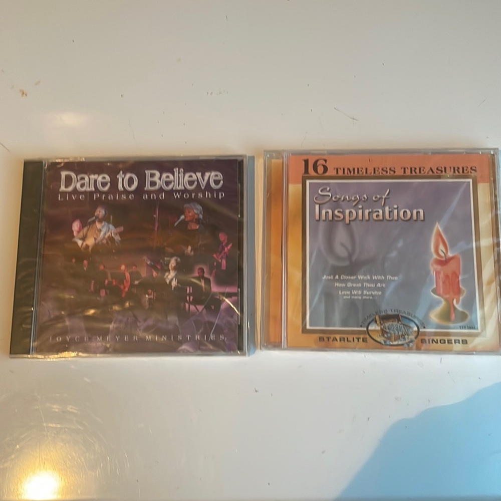 Bundle 2 Christian CDs songs of inspiration dare to believe live praise worship